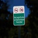 No Large Trucks Aluminum Sign (HIP Reflective)