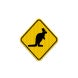Kangaroo Road Aluminum Sign (HIP Reflective)