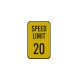 Speed Limit 20 Aluminum Sign (HIP Reflective)