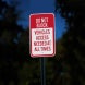 Do Not Block Aluminum Sign (Diamond Reflective)