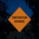 Construction Entrance Aluminum Sign (HIP Reflective)