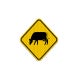 Cattle Traffic Aluminum Sign (HIP Reflective)