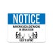 Social Distancing Notice Maintain Social Distancing Decal (Non Reflective)