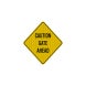 Warning Caution Gate Ahead Aluminum Sign (EGR Reflective)