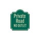 Private Road 10 MPH, No Outlet Aluminum Sign (HIP Reflective)