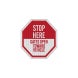 Gates Open Toward Vehicle Aluminum Sign (HIP Reflective)