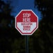 Gates Open Toward Vehicle Aluminum Sign (HIP Reflective)