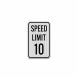 Speed Reduction Aluminum Sign (HIP Reflective)