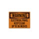 OSHA Warning Electrical Panel Keep Clear Decal (EGR Reflective)