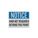 OSHA Notice Hair Net Required Decal (EGR Reflective)
