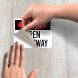 OSHA Danger Open Shaftway Decal (Non Reflective)