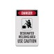 Designated Welding Area Aluminum Sign (Diamond Reflective)