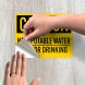 Non Potable Water Decal (Non Reflective)