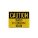 Buried Electric Line Below Decal (EGR Reflective)