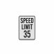 Speed Limit 35 Aluminum Sign (Diamond Reflective)