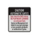 Gate Warning Aluminum Sign (EGR Reflective)