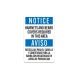 Bilingual OSHA Hairnets & Beard Covers Decal (Non Reflective)