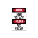 Bilingual OSHA High Voltage Decal (Non Reflective)