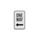 One Way Left Arrow Aluminum Sign (Diamond Reflective)