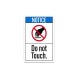 ANSI Do Not Touch Decal (Non Reflective)