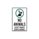 No Animals Except Trained Service Animals Decal (Non Reflective)