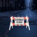 Sidewalk Closed, Cross Here Aluminum Sign (EGR Reflective)