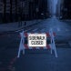 Sidewalk Closed, Cross Here Aluminum Sign (Diamond Reflective)