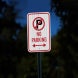 No Parking Aluminum Sign (Diamond Reflective)