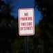 No Parking This Side Horizontal Aluminum Sign (Diamond Reflective)