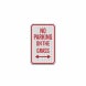 No Parking On The Grass With Arrow Aluminum Sign (HIP Reflective)