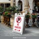 No Parking Symbol & Arrow Pointing Left & Right Corflute Sign (Non Reflective)