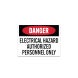 Electrical Hazard Authorized Decal (Non Reflective)