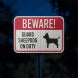 Beware Of Dog Breed Aluminum Sign (HIP Reflective)