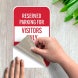 Reserved Parking For Visitors Decal (EGR Reflective)