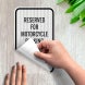 Reserved For Motorcycle Parking Decal (EGR Reflective)