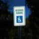 ADA Reserved Parking Aluminum Sign (Diamond Reflective)