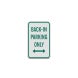 Back In Parking Decal (EGR Reflective)
