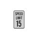 Advisory Speed Limit 15 MPH Aluminum Sign (HIP Reflective)