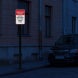 Parking Rules Enforced Aluminum Sign (Diamond Reflective)