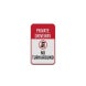 Private Driveway No Turn Around Symbol Aluminum Sign (Diamond Reflective)