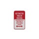 No Tractor Trailer Parking Aluminum Sign (HIP Reflective)