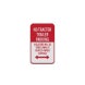 No Tractor Trailer Parking Aluminum Sign (Diamond Reflective)