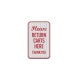 Please Return Carts Aluminum Sign (EGR Reflective)