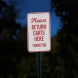 Please Return Carts Aluminum Sign (HIP Reflective)