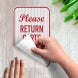 Please Return Carts Decal (EGR Reflective)