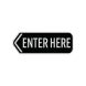 Enter Here Parking Aluminum Sign (EGR Reflective)