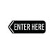 Enter Here Parking Aluminum Sign (Diamond Reflective)
