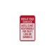 Park At Own Risk Hotel Not Responsible Aluminum Sign (EGR Reflective)