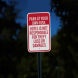 Park At Own Risk Hotel Not Responsible Aluminum Sign (EGR Reflective)