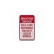Park At Own Risk Hotel Not Responsible Aluminum Sign (HIP Reflective)